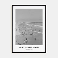 Huntington Beach Portrait B&W No 1 Poster