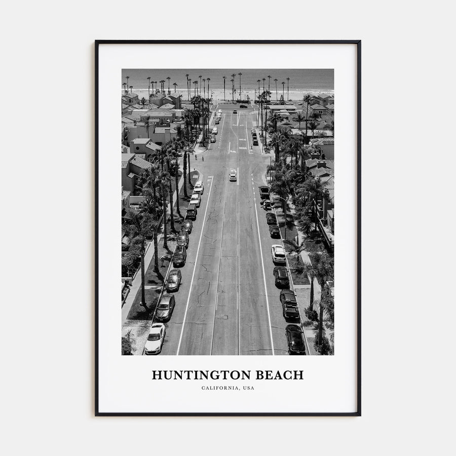 Huntington Beach Portrait B&W No 2 Poster