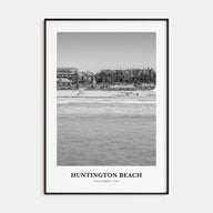Huntington Beach Portrait B&W No 3 Poster
