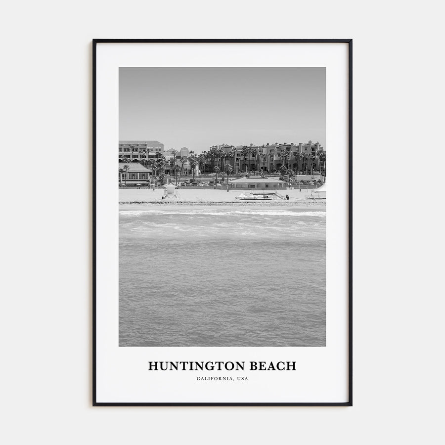 Huntington Beach Portrait B&W No 3 Poster