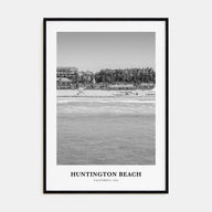 Huntington Beach Portrait B&W No 3 Poster