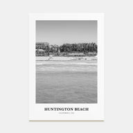 Huntington Beach Portrait B&W No 3 Poster