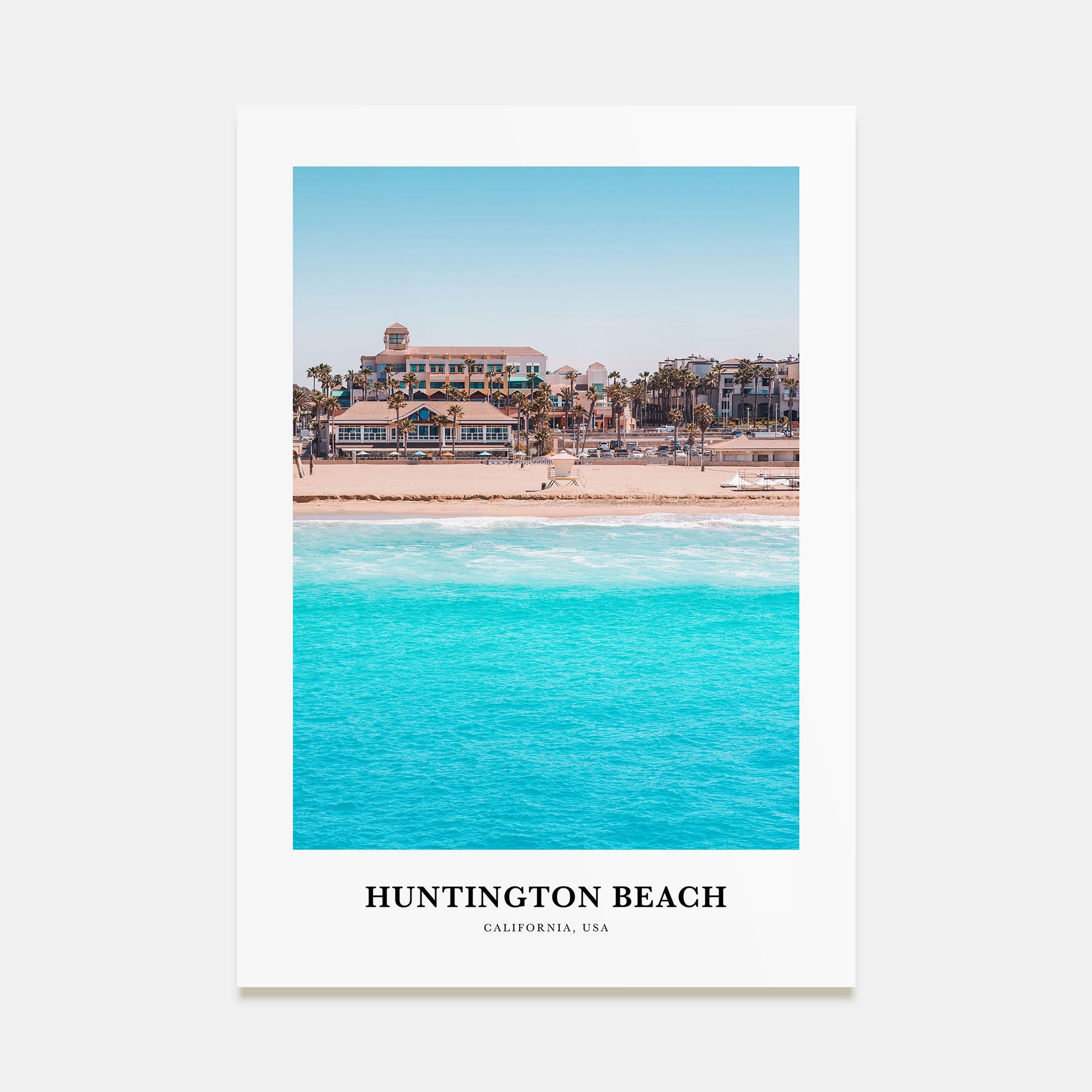 Huntington Beach Portrait Color Poster