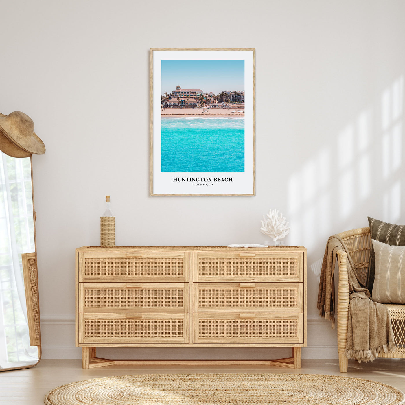Huntington Beach Portrait Color Poster