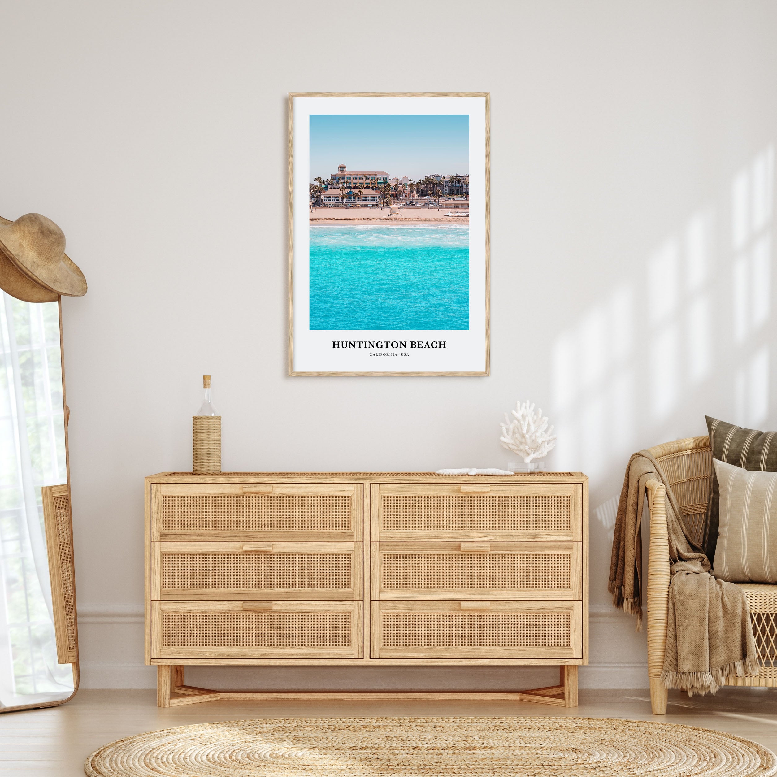 Huntington Beach Portrait Color Poster
