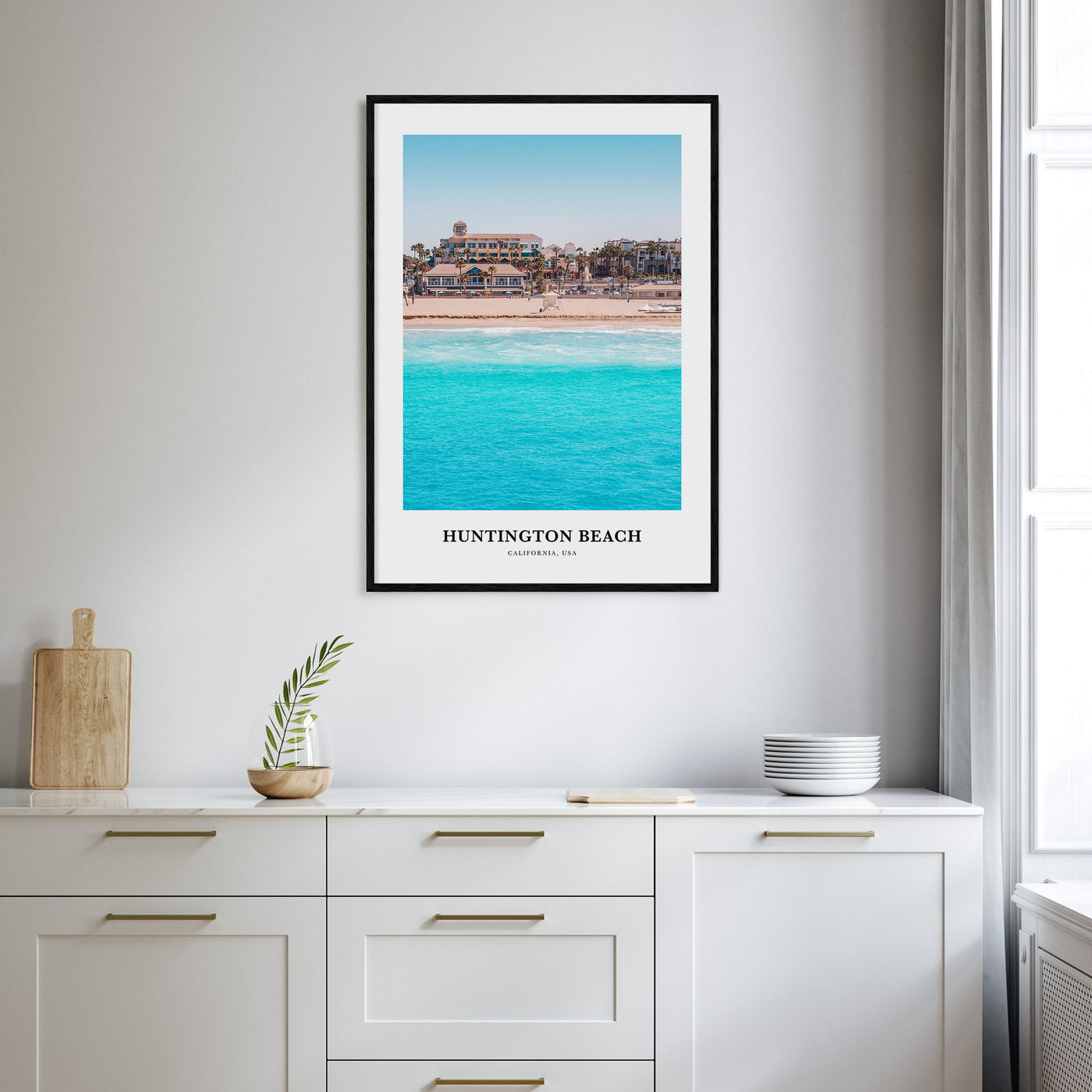 Huntington Beach Portrait Color Poster