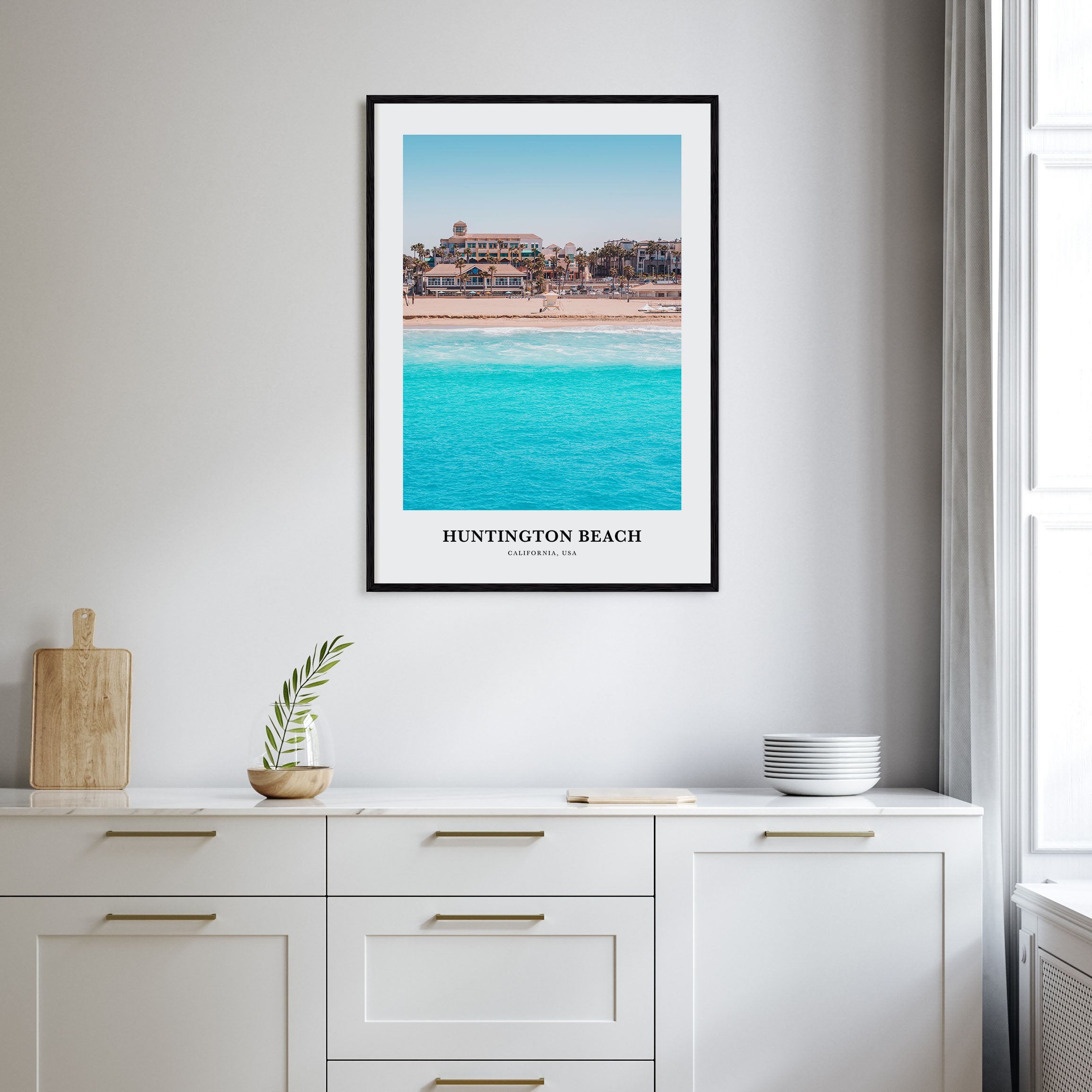 Huntington Beach Portrait Color Poster