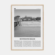 Huntington Beach Travel B&W No 1 Poster