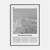 Huntington Beach Travel B&W No 2 Poster