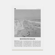 Huntington Beach Travel B&W No 2 Poster