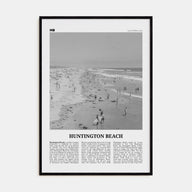 Huntington Beach Travel B&W No 2 Poster