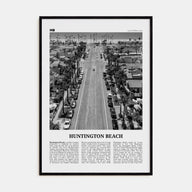 Huntington Beach Travel B&W No 3 Poster