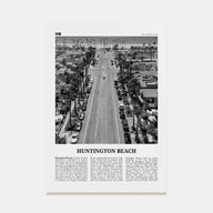 Huntington Beach Travel B&W No 3 Poster