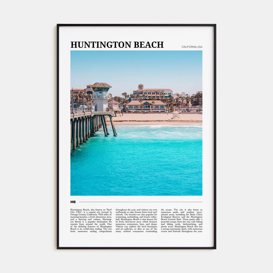 Huntington Beach Travel Color Poster