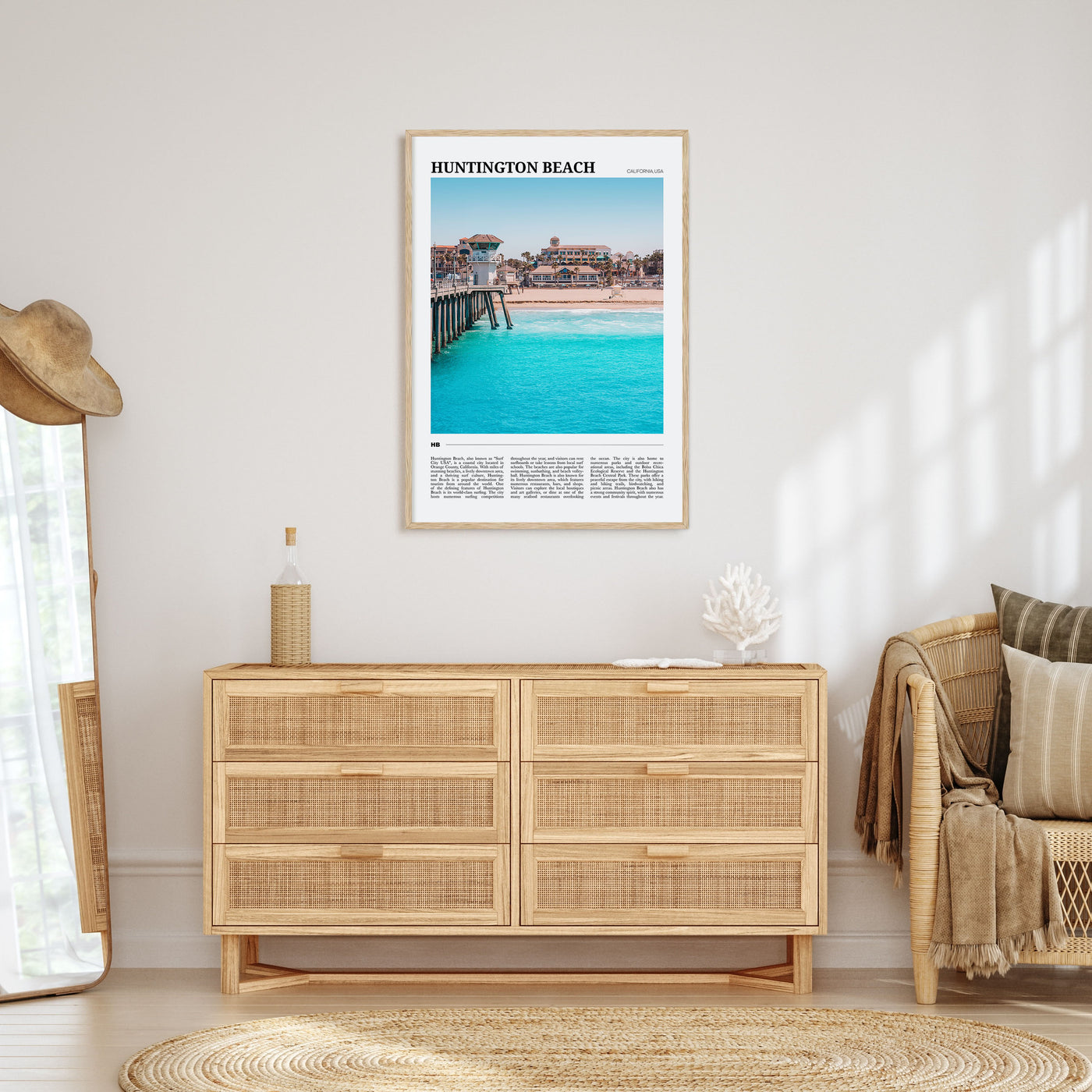 Huntington Beach Travel Color Poster