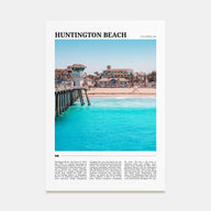 Huntington Beach Travel Color Poster
