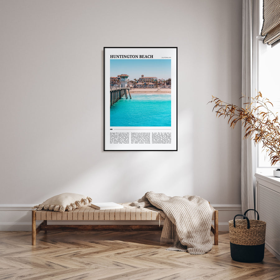 Huntington Beach Travel Color Poster