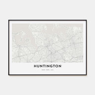 Huntington Map Landscape Poster