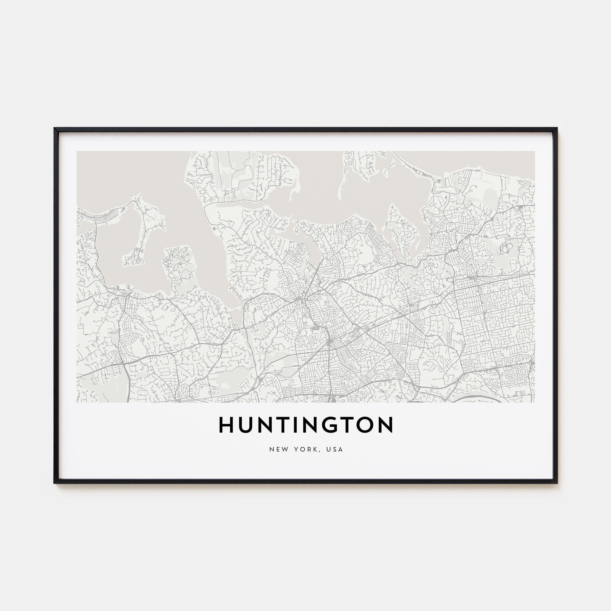 Huntington Map Landscape Poster