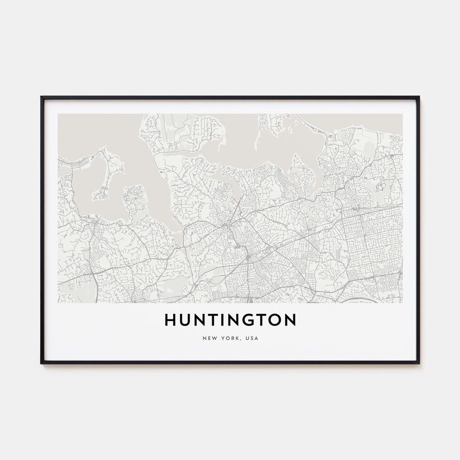 Huntington Map Landscape Poster