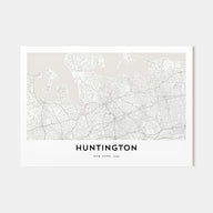 Huntington Map Landscape Poster