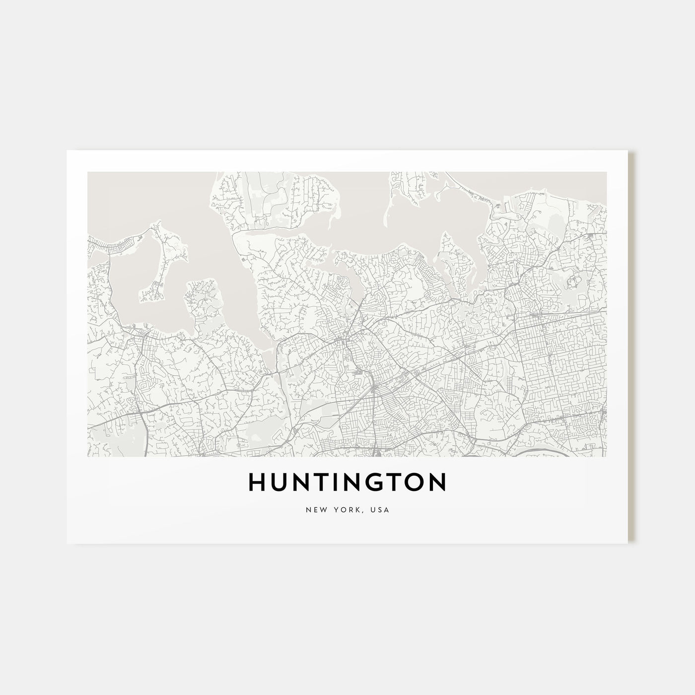Huntington Map Landscape Poster