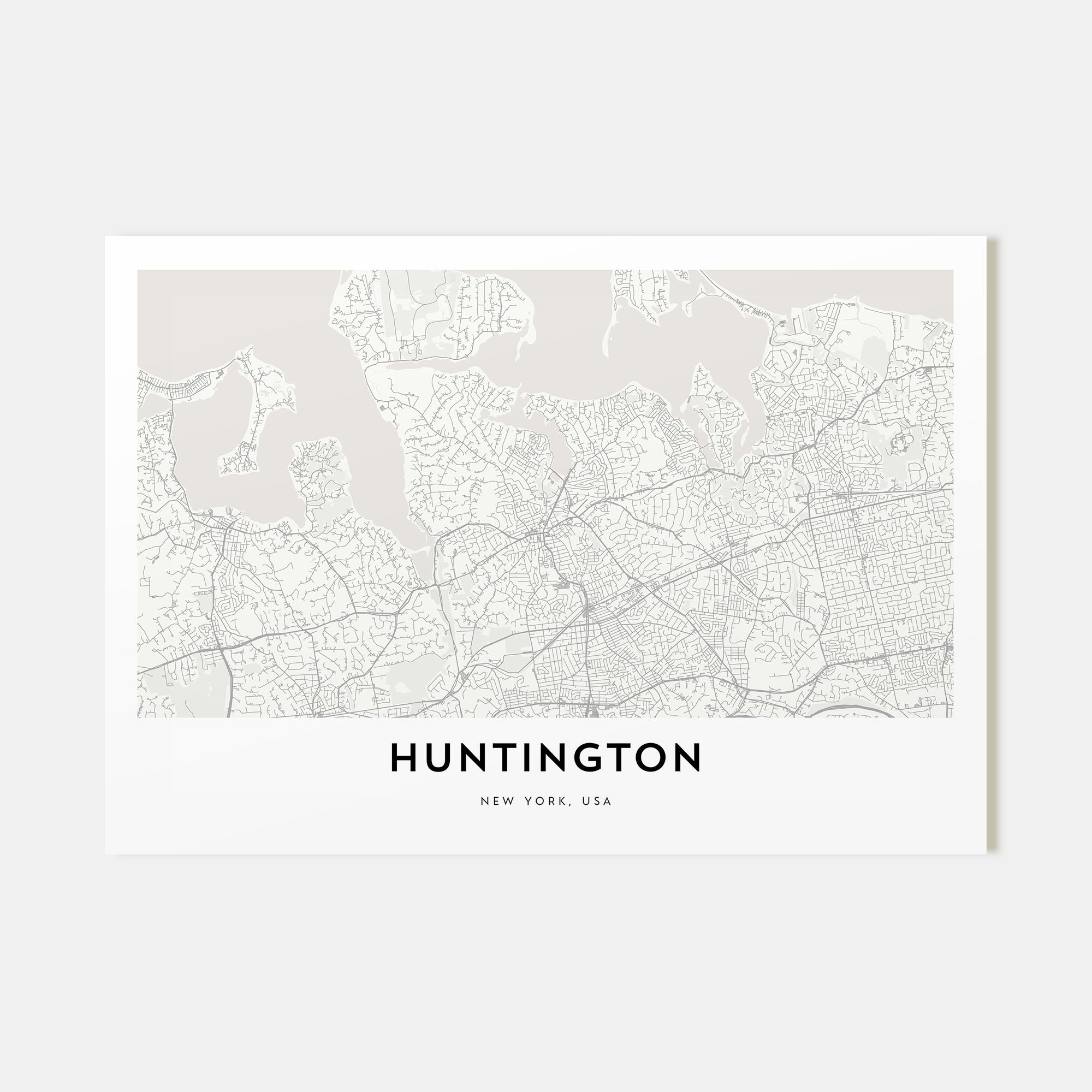 Huntington Map Landscape Poster