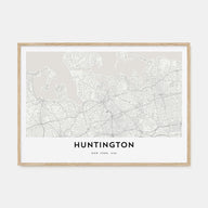 Huntington Map Landscape Poster