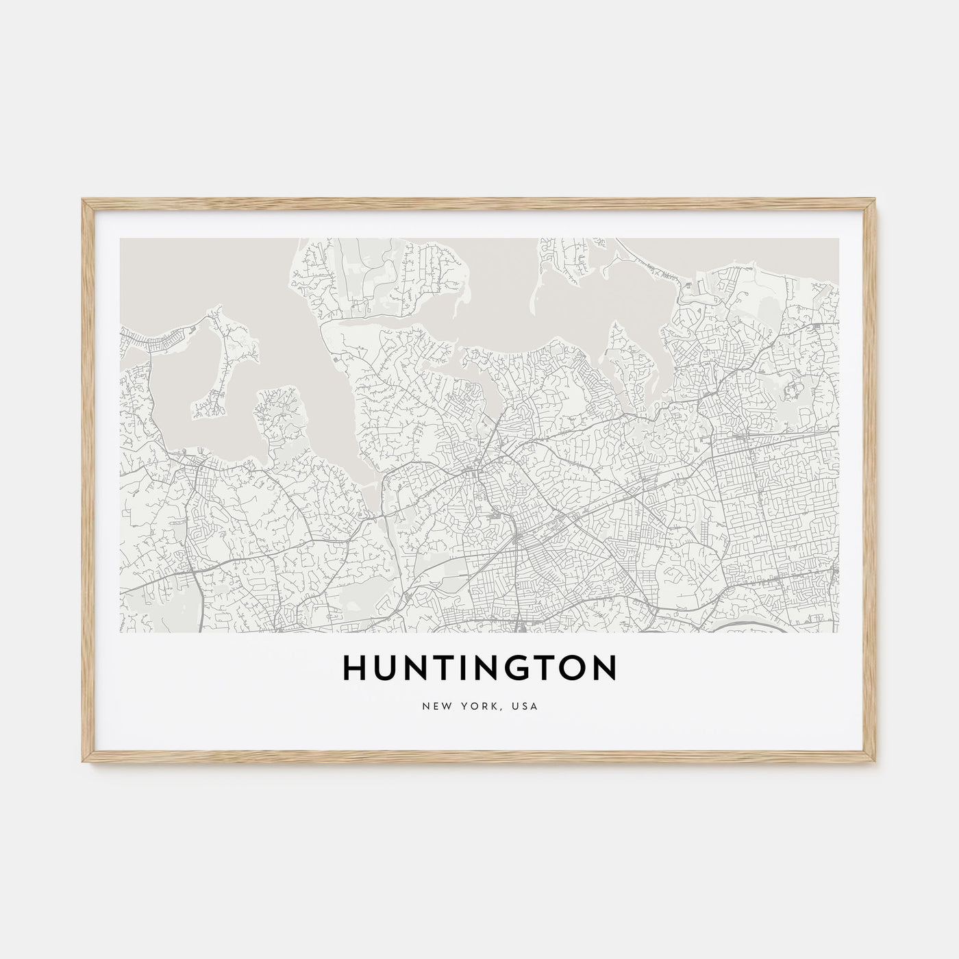 Huntington Map Landscape Poster