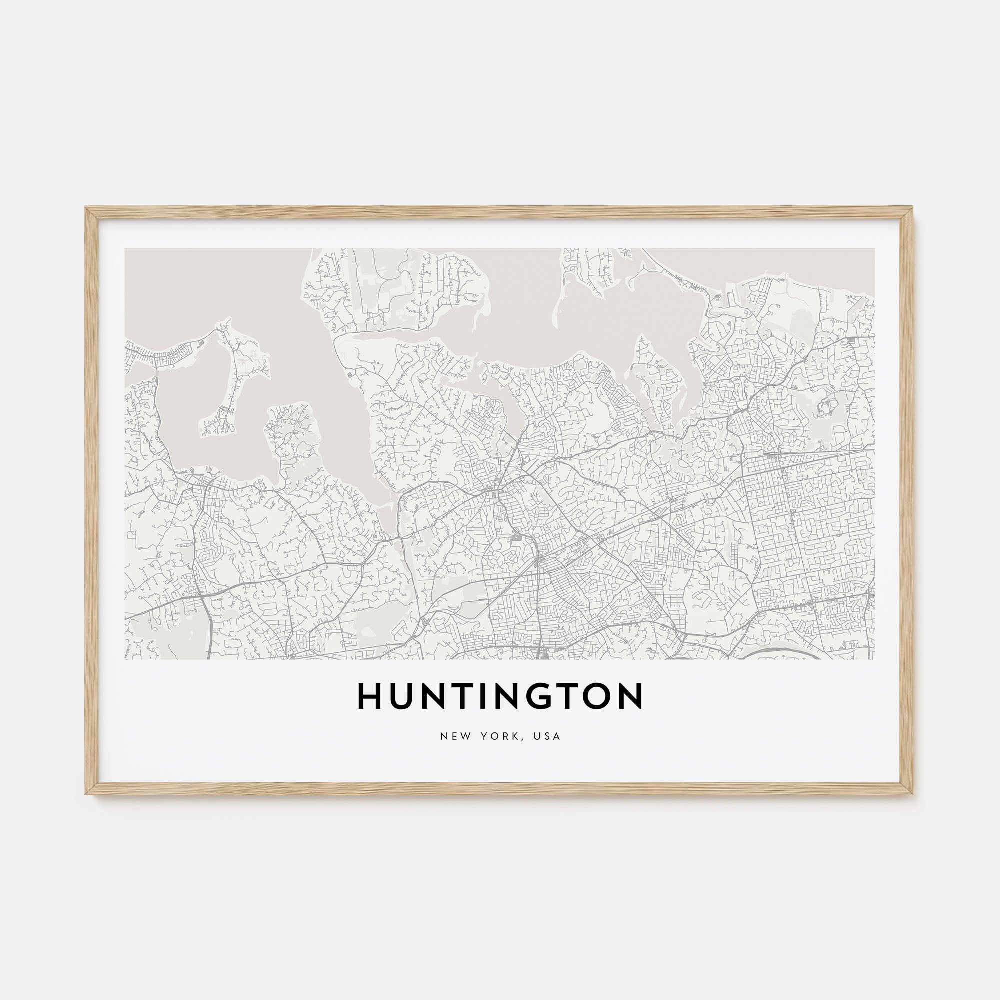 Huntington Map Landscape Poster
