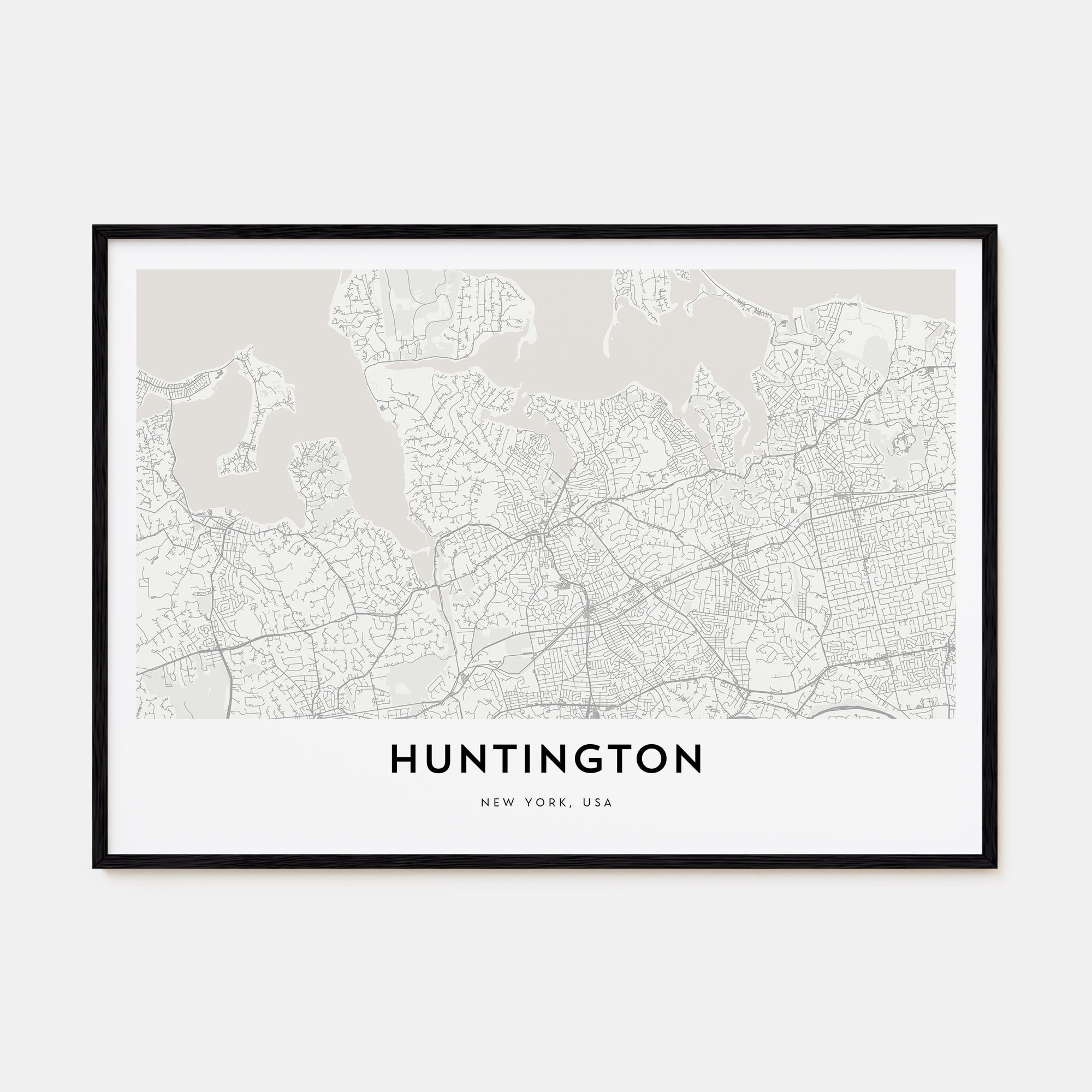 Huntington Map Landscape Poster