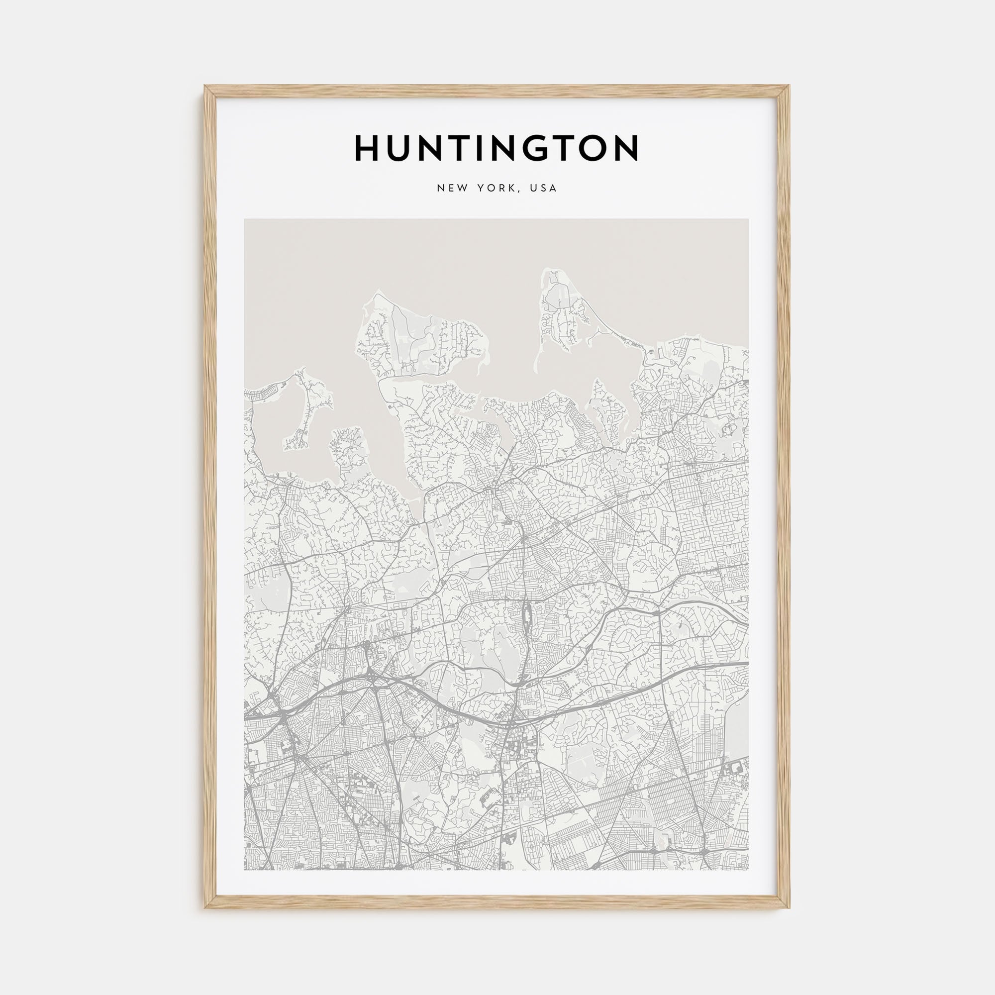 Huntington Map Portrait Poster