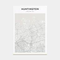 Huntington Map Portrait Poster