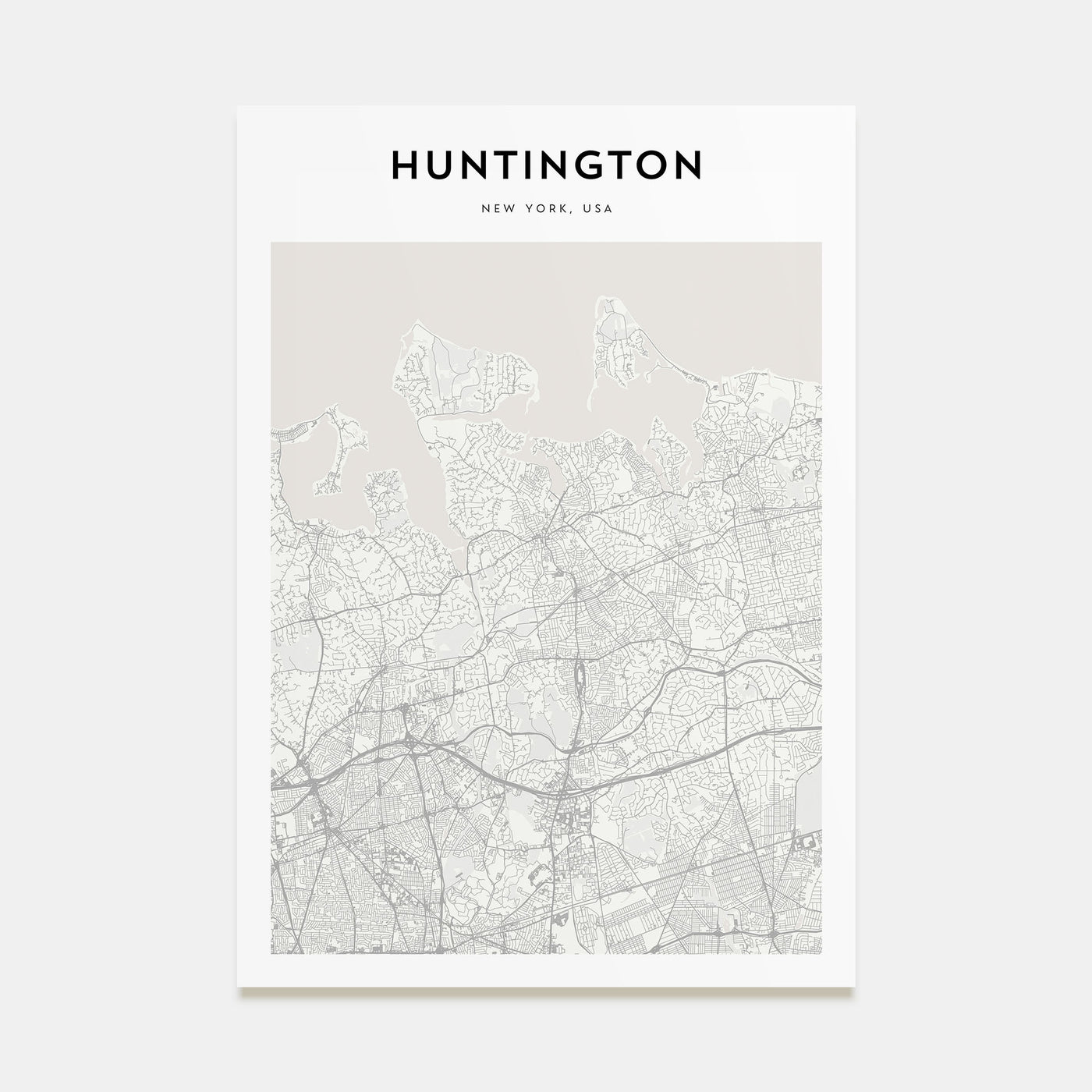 Huntington Map Portrait Poster