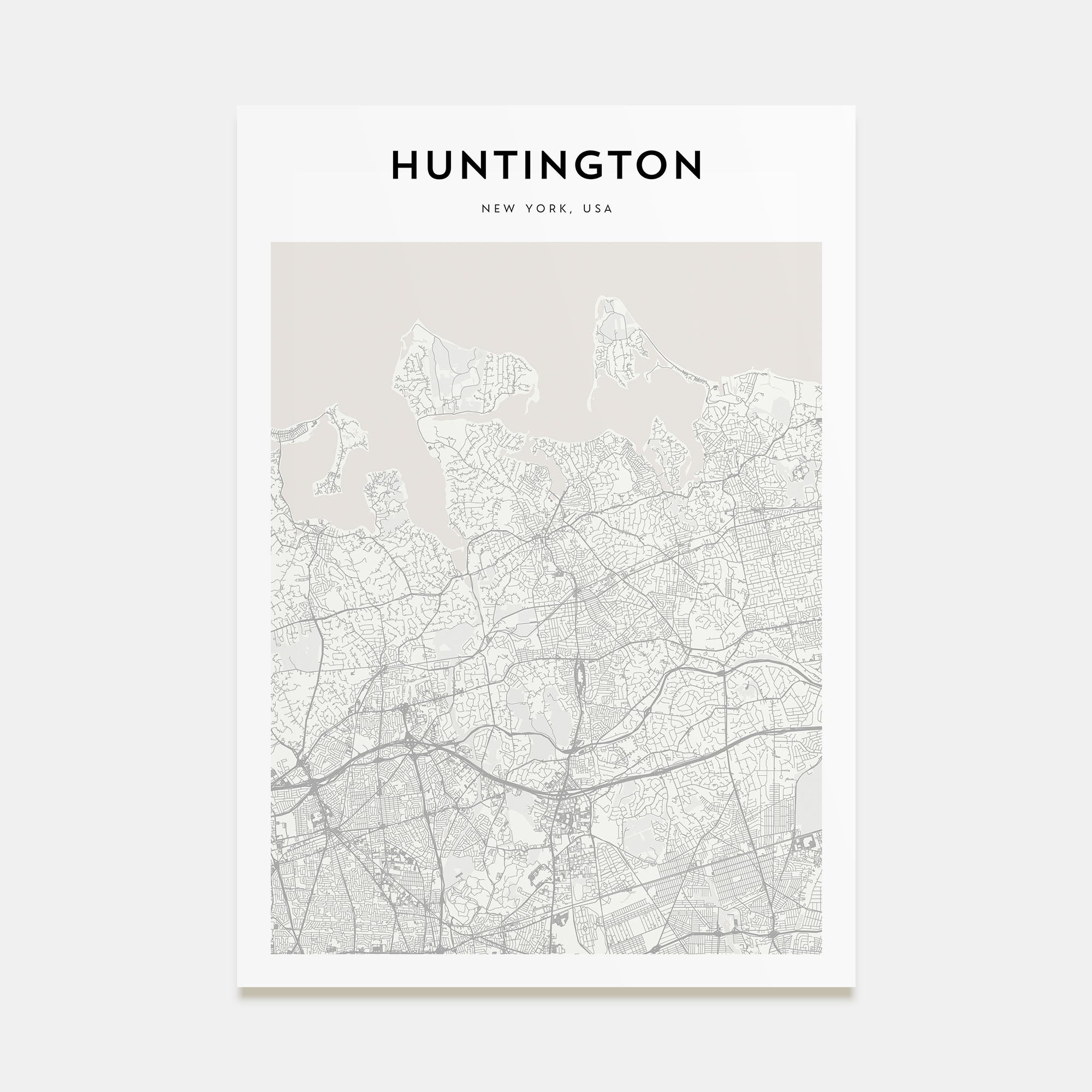 Huntington Map Portrait Poster