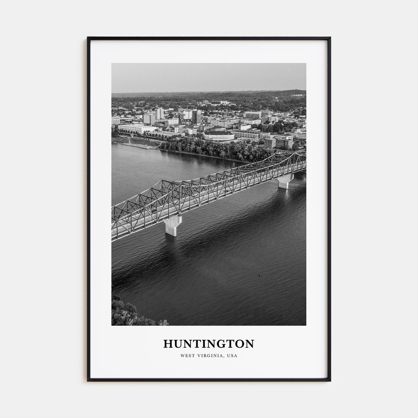 Huntington Portrait B&W Poster