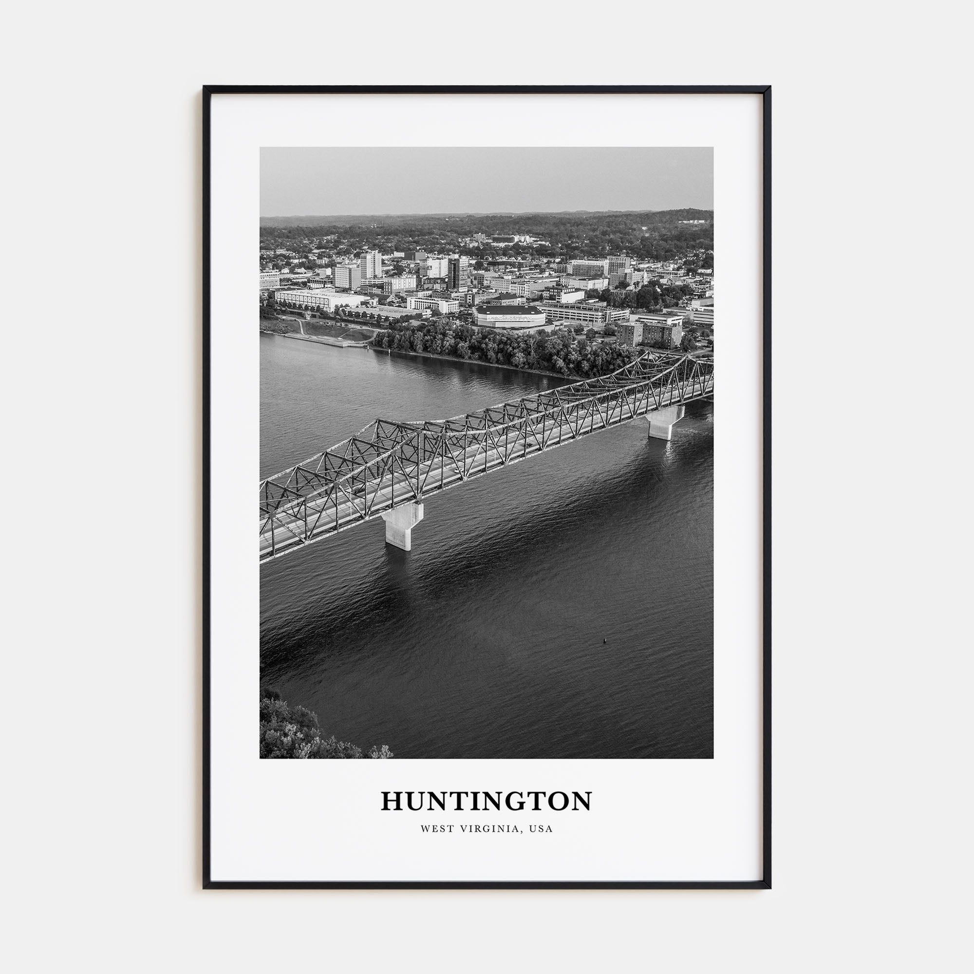 Huntington Portrait B&W Poster