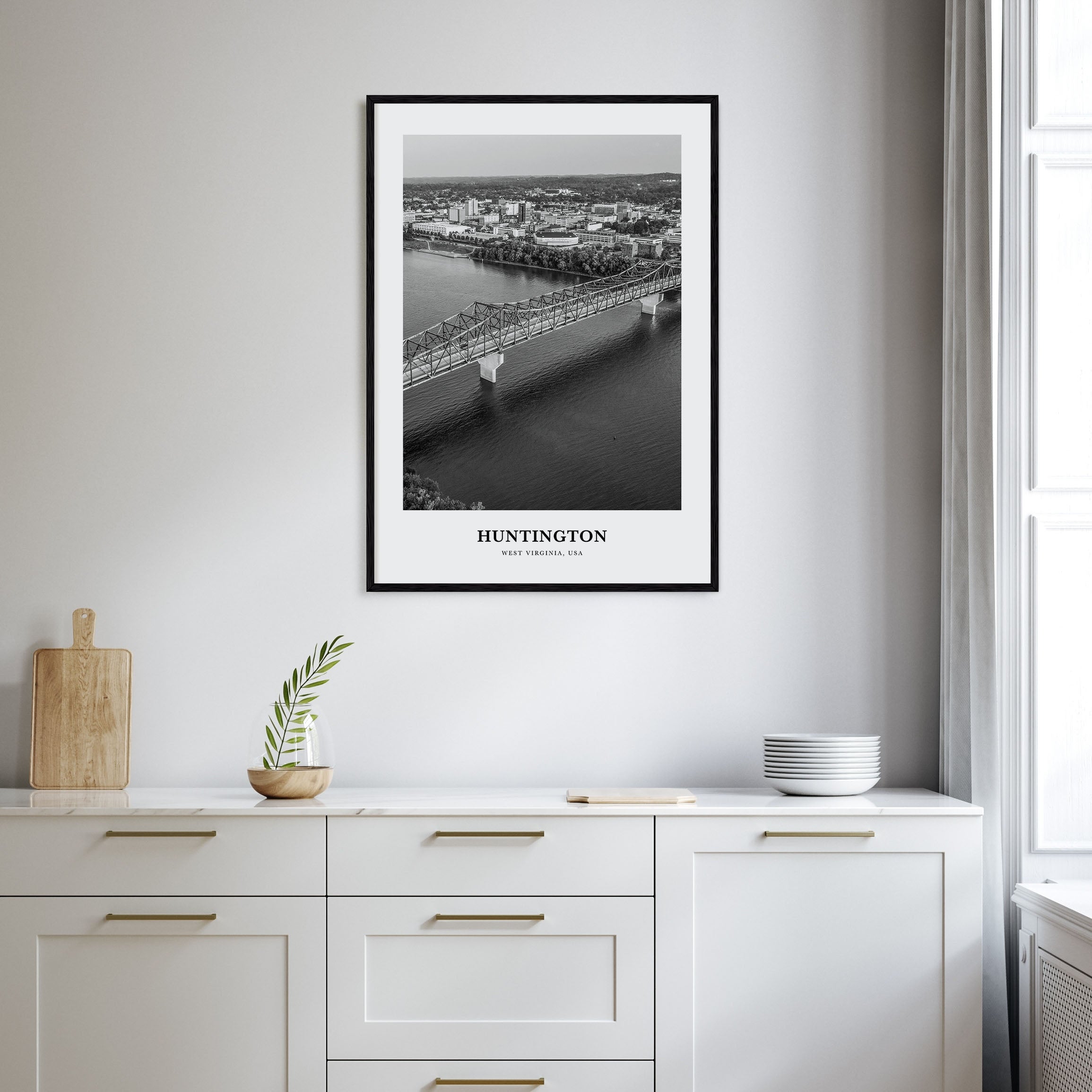 Huntington Portrait B&W Poster