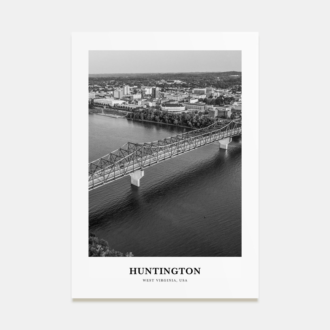 Huntington Portrait B&W Poster