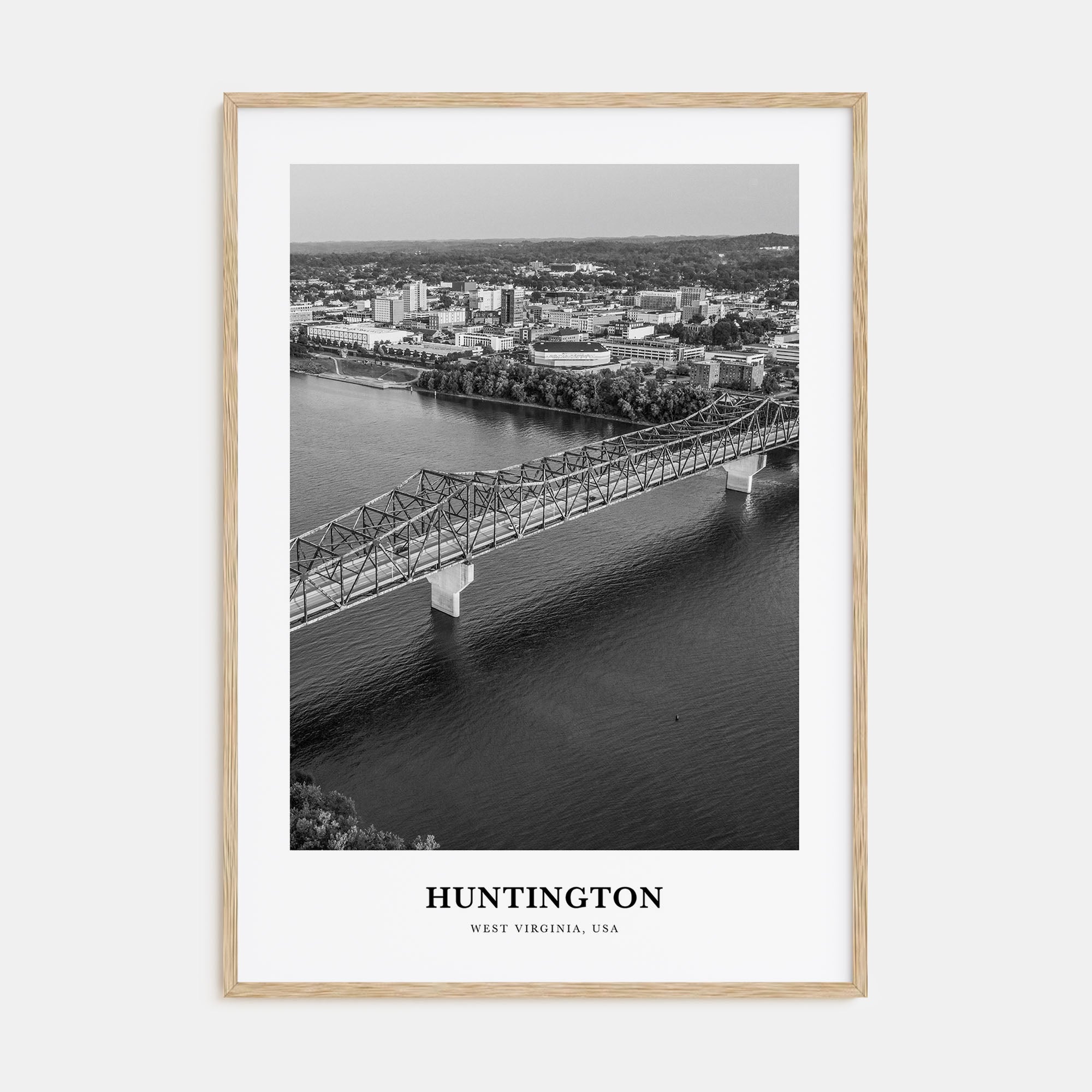 Huntington Portrait B&W Poster