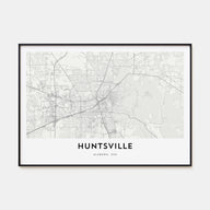Huntsville Map Landscape Poster