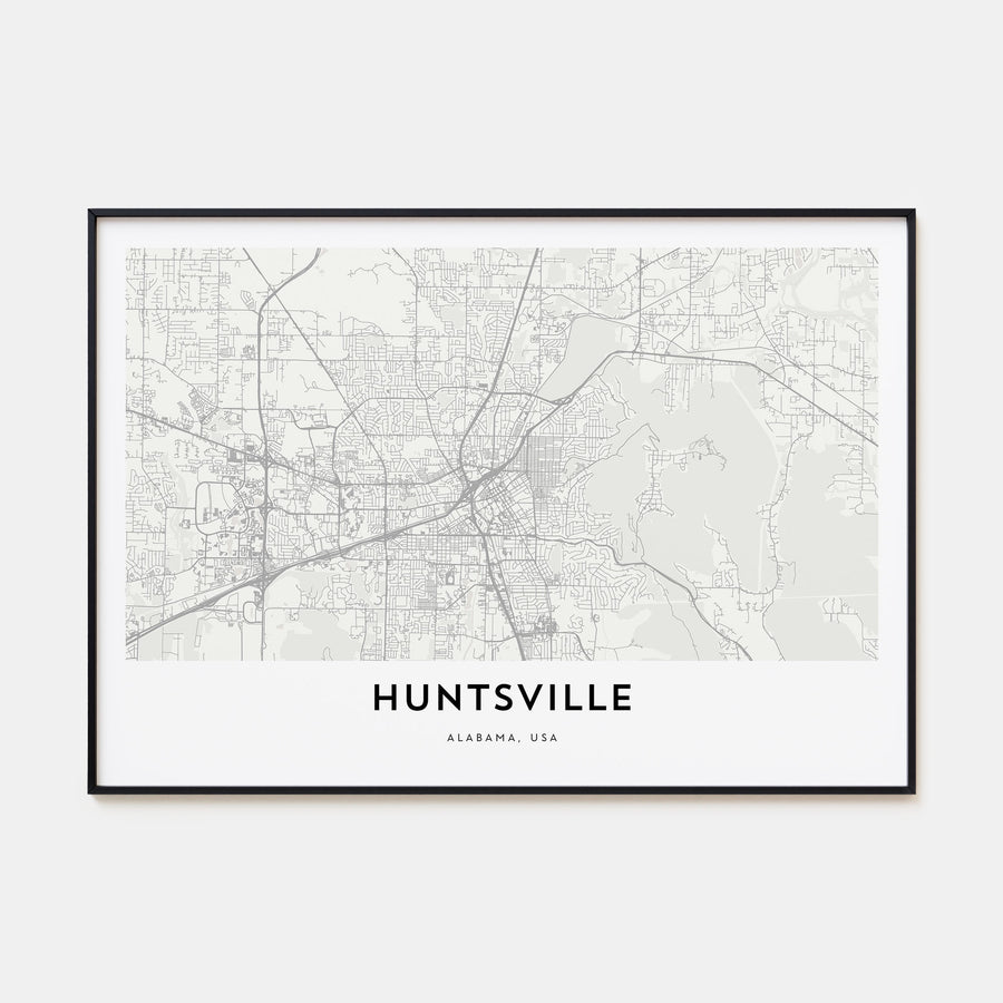 Huntsville Map Landscape Poster