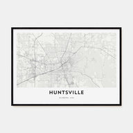 Huntsville Map Landscape Poster