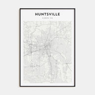 Huntsville Map Portrait Poster