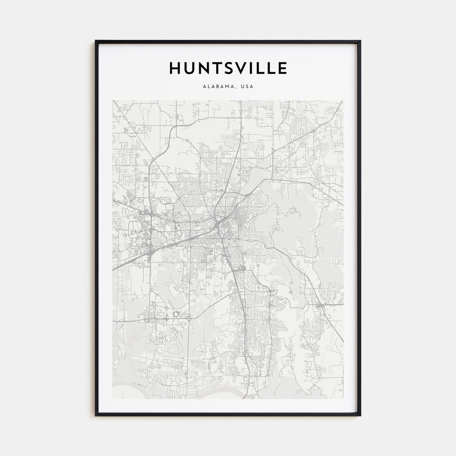 Huntsville Map Portrait Poster