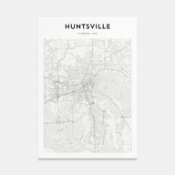Huntsville Map Portrait Poster