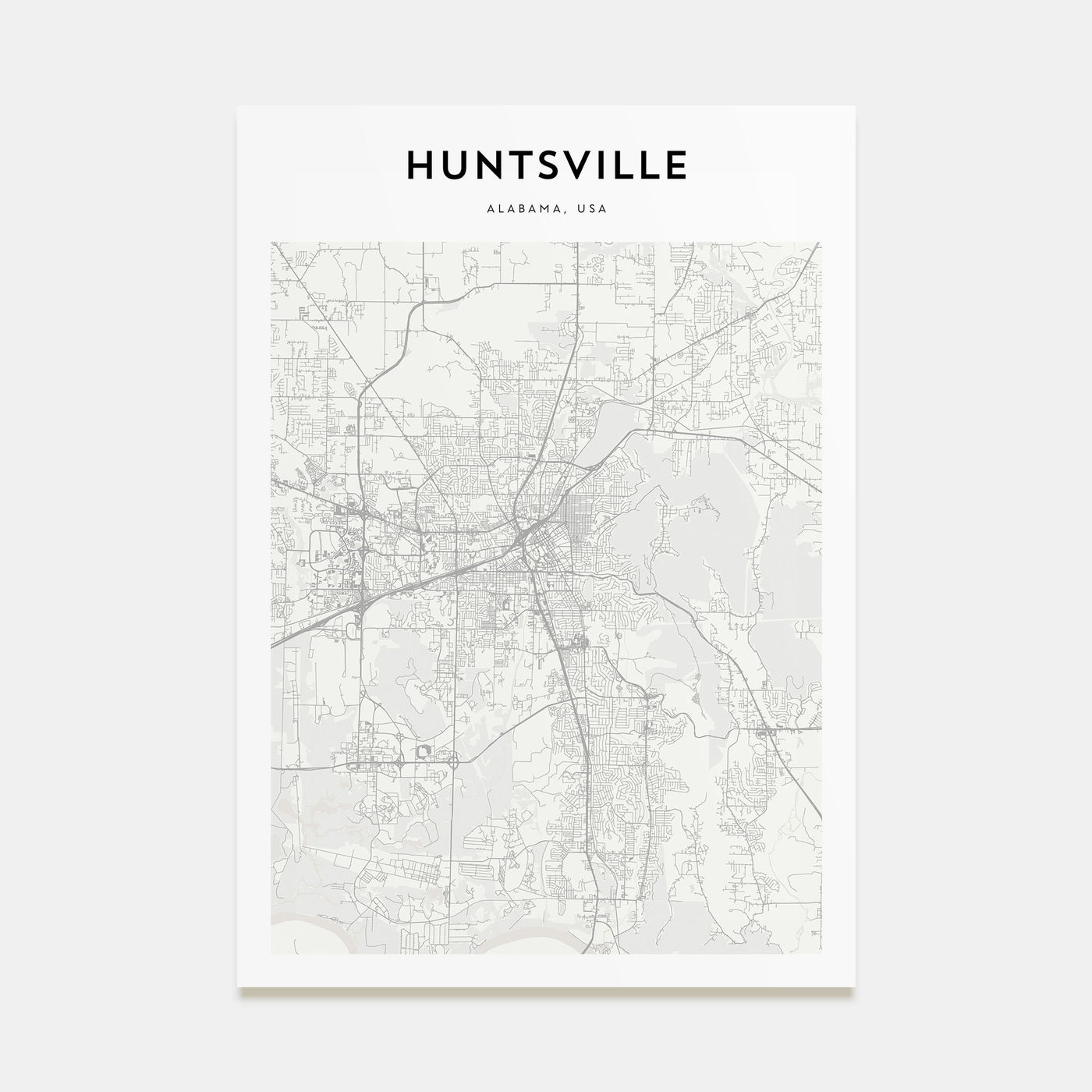 Huntsville Map Portrait Poster