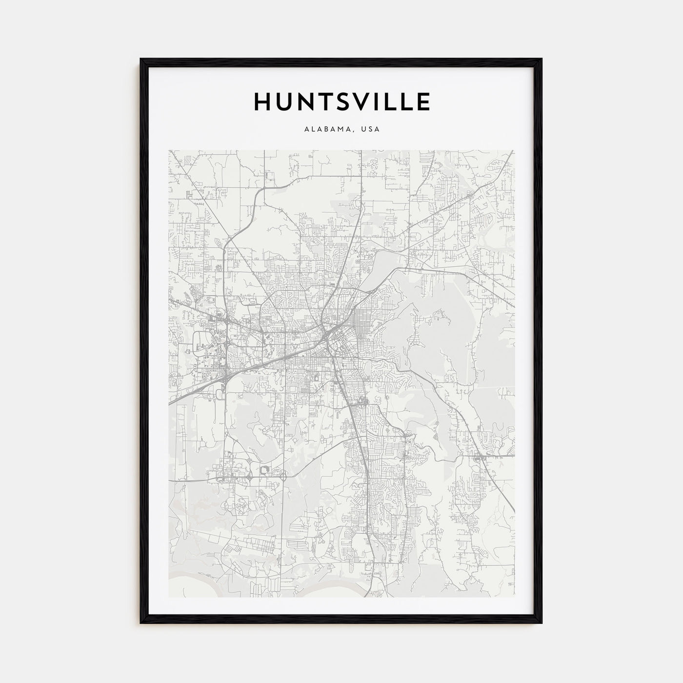 Huntsville Map Portrait Poster