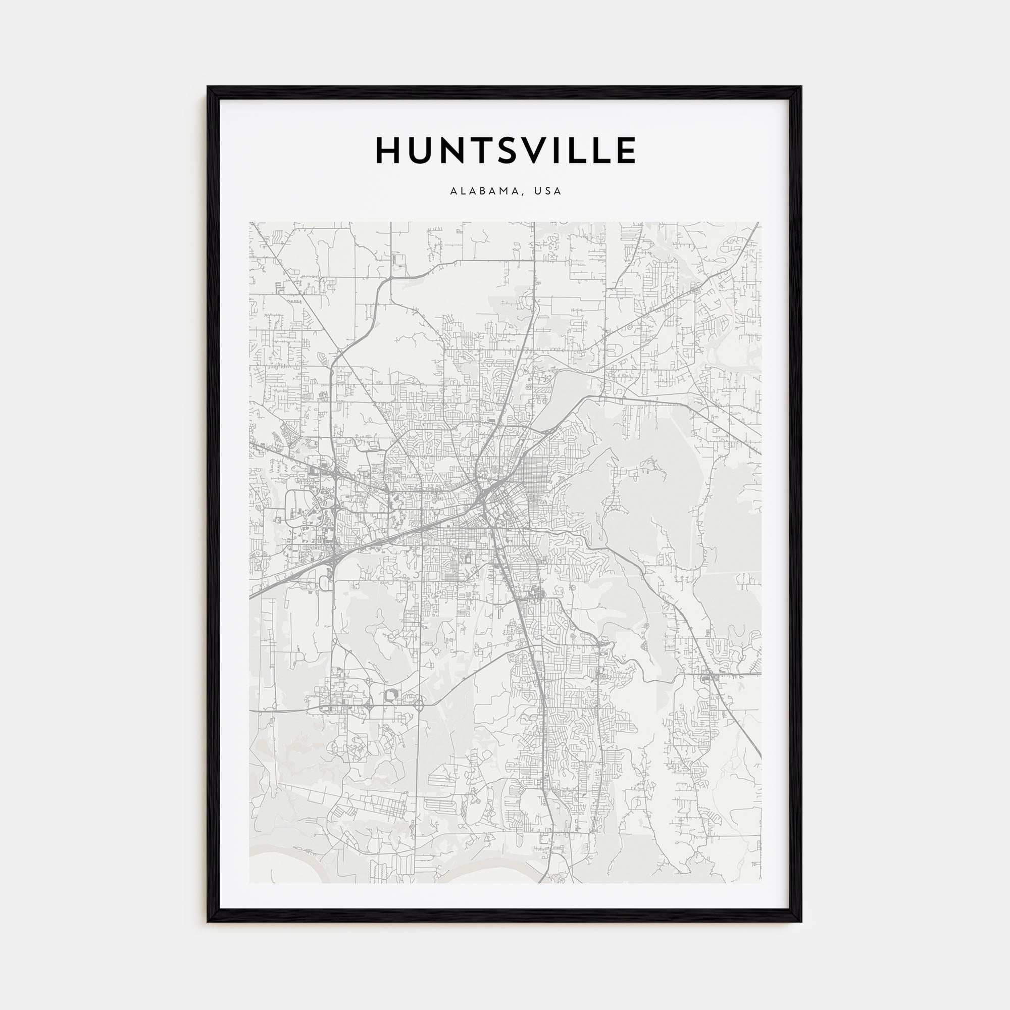 Huntsville Map Portrait Poster