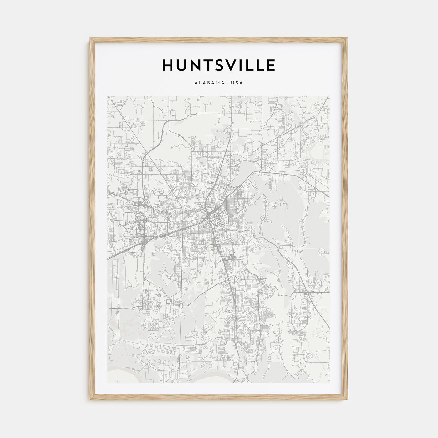 Huntsville Map Portrait Poster